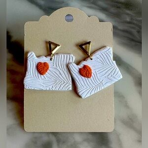 Oregon State Earrings White